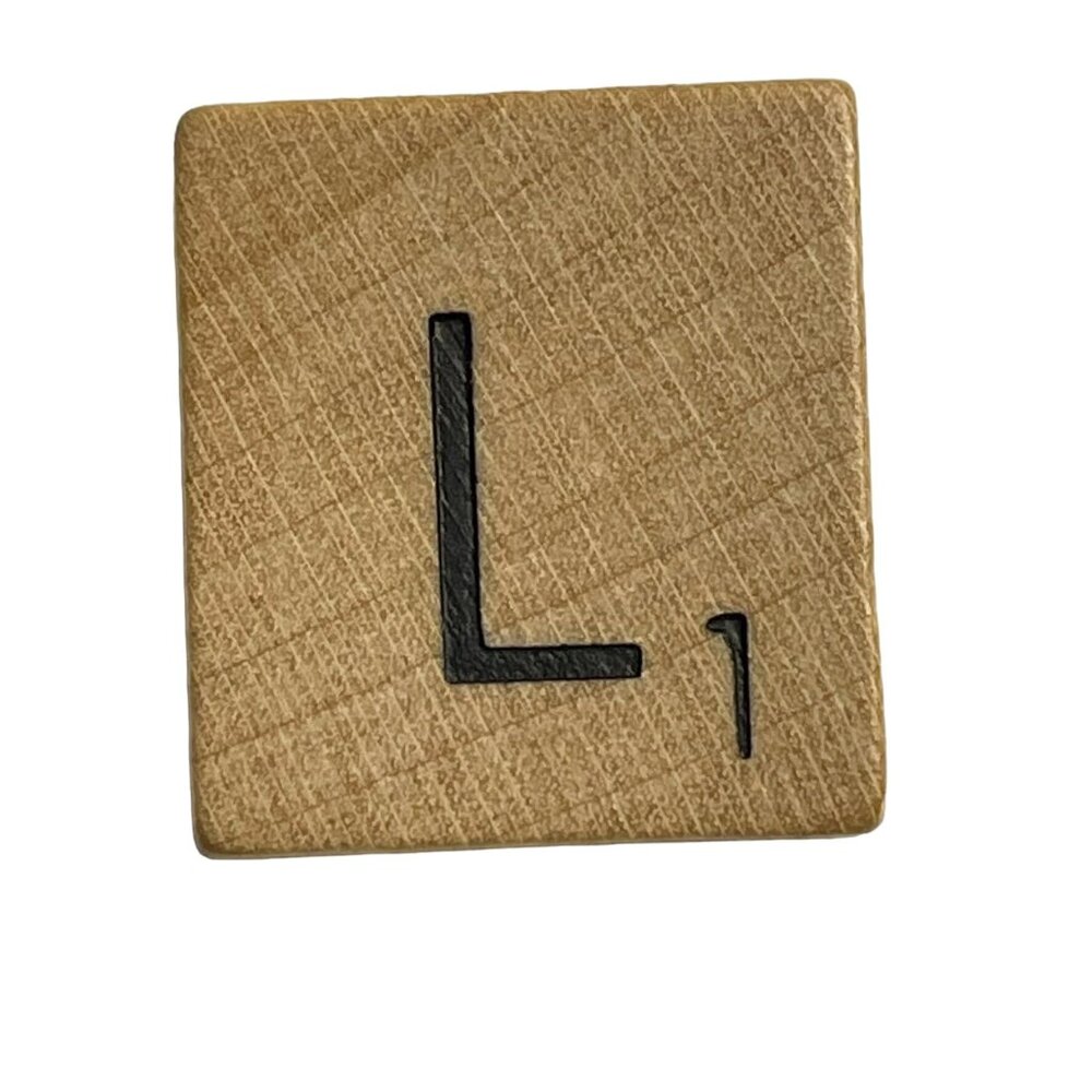 Scrabble Game Piece Letter L Replacement Wood Tile Genuine Standard Edition mq